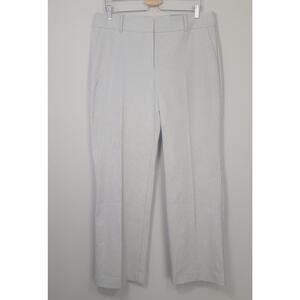 Talbots Newport Trousers Straight Leg Womens 14 Stretch Gray Striped